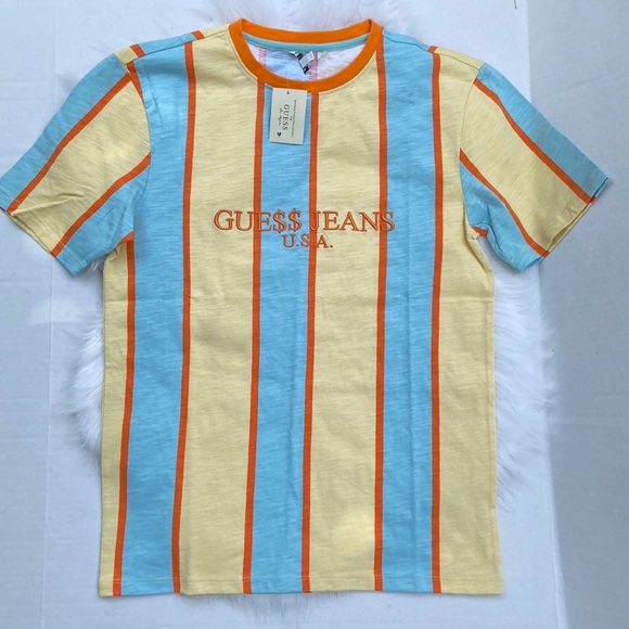 New GUESS Mens Striped Shirt - Picture 1 of 4